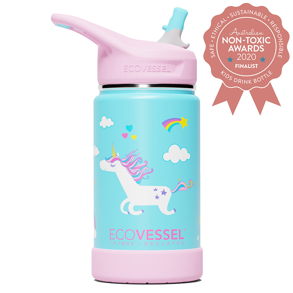 The FROST - TriMax Insulated Kids Water Bottle w- Straw - 355ml