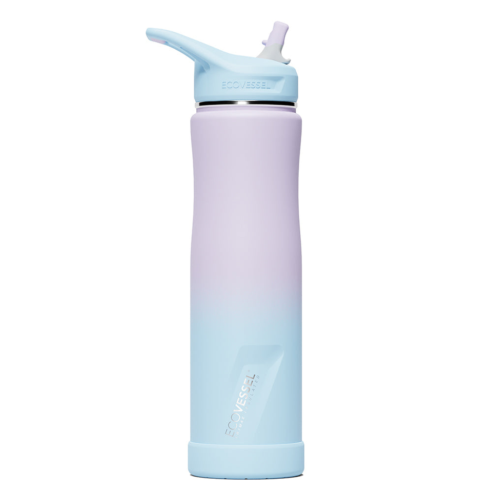 The SUMMIT - TriMax Insulated Water Bottle w- Straw - 700ml - Floral Puff