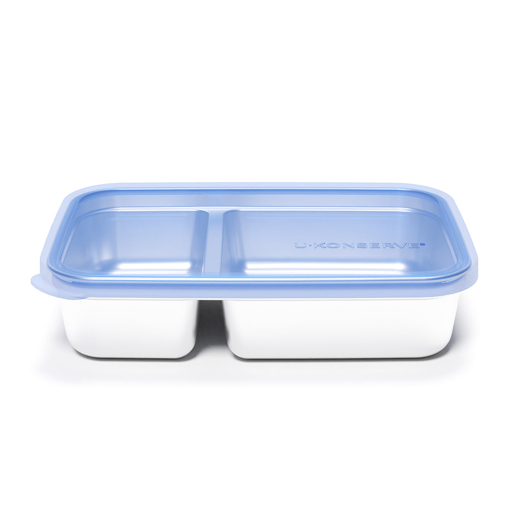 2 Compartment Divided Rectangle Food Storage Container 828ml/28oz