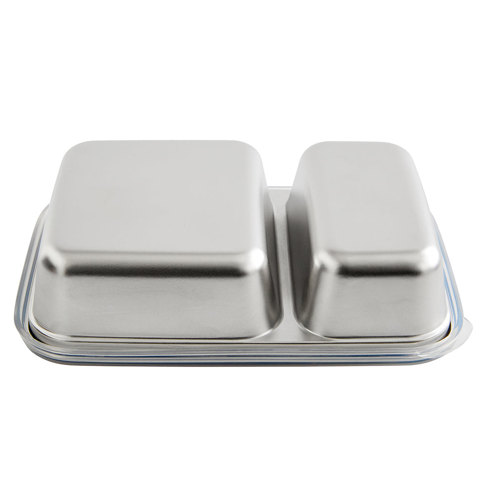 2 Compartment Divided Rectangle Food Storage Container 828ml/28oz