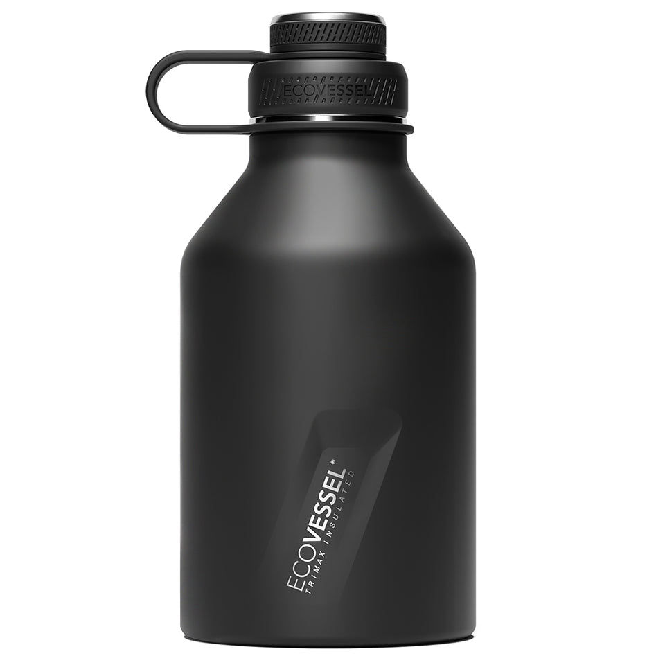 The BOSS - TriMax Insulated Growler Bottle with Infuser - 1.9L - Black Shadow