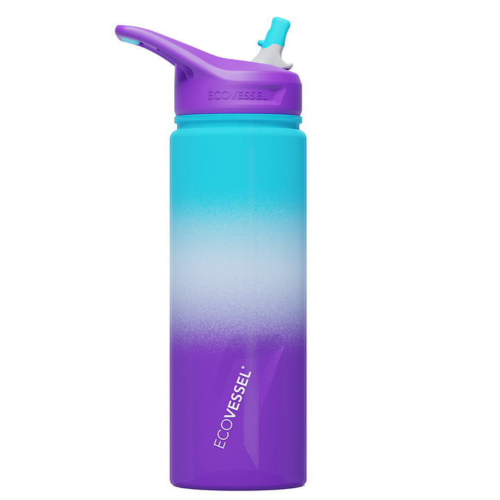 The TRITAN - BPA Free Sports Water Bottle w- Straw - 700ml - Lavender Fields